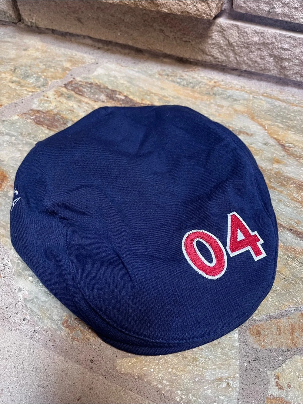 2004 USA Olympic Team Roots Beret Cap Hat Navy L/XL Embroidered Mens